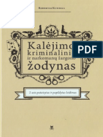 Robertas Kudirka - Kalejimo Kriminalinio Ir Narkomanu Zargono Zodynas 2014 LT PDF