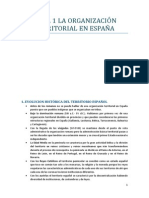 Tema 1 La Organización Territorial en España