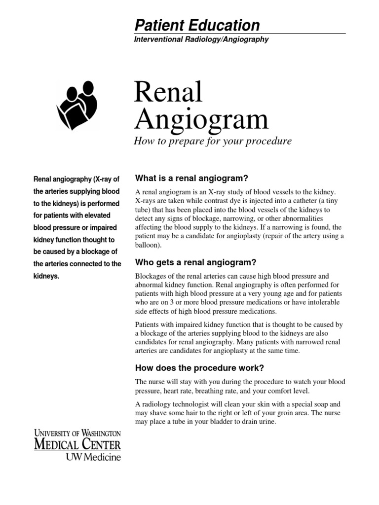 The Renal Angiogram Angiography Radiology