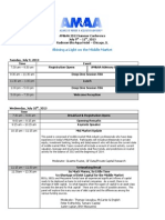 AMAA 2013 Summer Conference Agenda