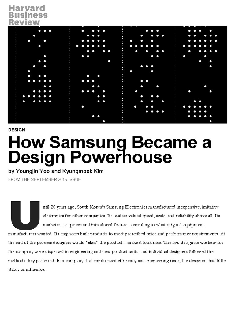 Samsung's Design Transformation Journey | PDF | Samsung | Design
