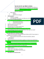 Plan For QA/QC and Allied Activities: Boiler Section-For Long Term Maintenance