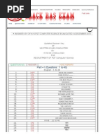 Answer Key of KVS PGT Computer Science Exam Dated 14 December 2013 _ RAS MAIN EXAM