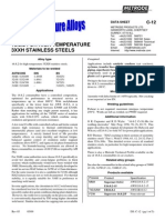 Data Sheet for 16.8.2 Welding Consumables for High Temperature 3XXH Stainless Steels
