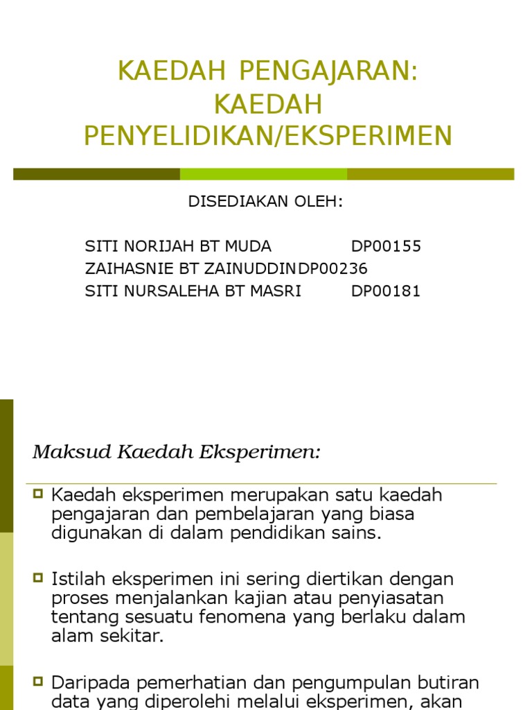 Kelebihan Dan Kekurangan Metode Eksperimen Kang Tofa