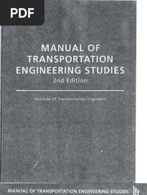 Manual Of Transportation Engineering Studies Statistics Simulation