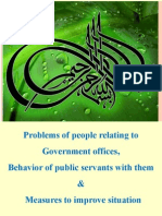 Problems of People & Role of Public Servants in Their Solution