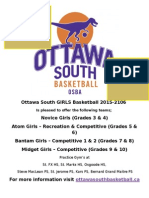 Ottawa South Girls Basketball 2015