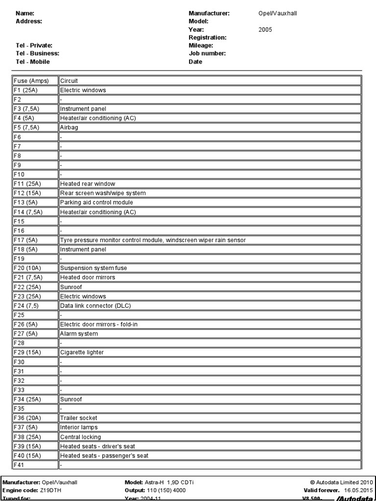 vauxhall astra fuse box cigarette lighter Fusebox and diagnostic socket locations 2009 - 2013 2008 Vauxhall Astra Cigarette lighter