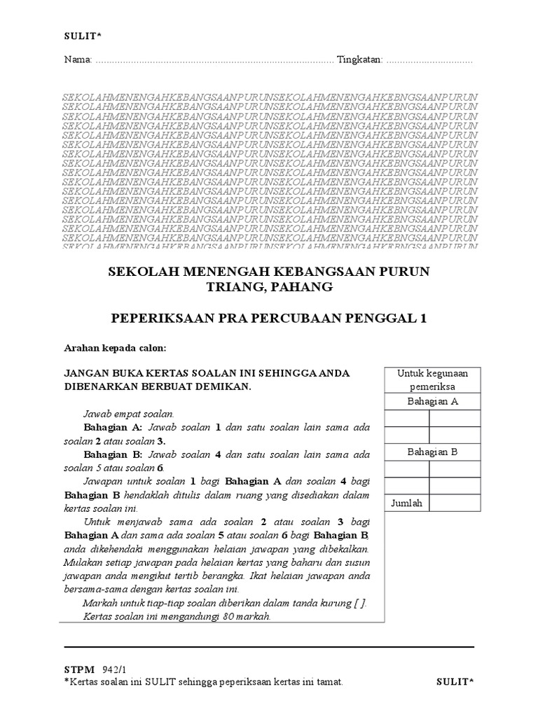 Soalan Percubaan Geografi Stpm Penggal 1 2019 - Kuora v