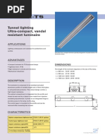 Linea-T5: Tunnel Lighting Ultra-Compact, Vandal Resistant Luminaire