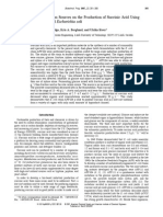 Effect of Different Carbon Sources on the Production of Succinic Acid Using Metabolically Engineered Escherichia Coli