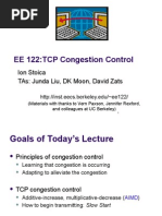 Ee 122:Tcp Congestion Control: Ion Stoica Tas: Junda Liu, DK Moon, David Zats