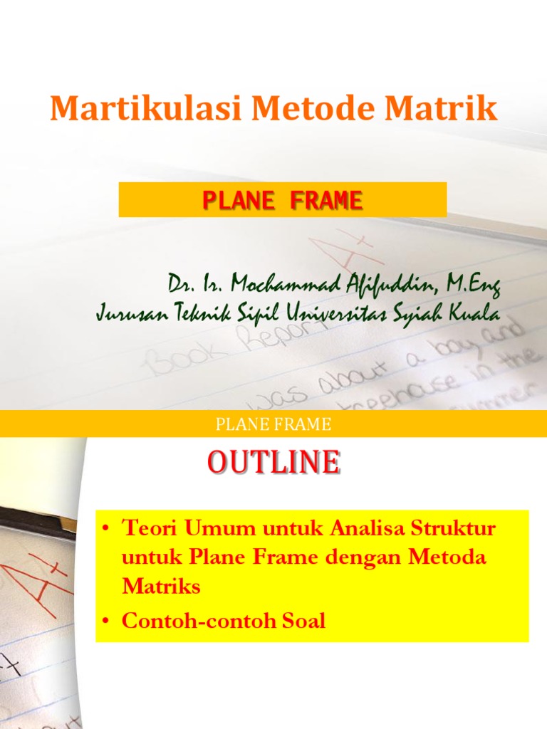 Analisis Struktur Plane Frame Matriks | PDF