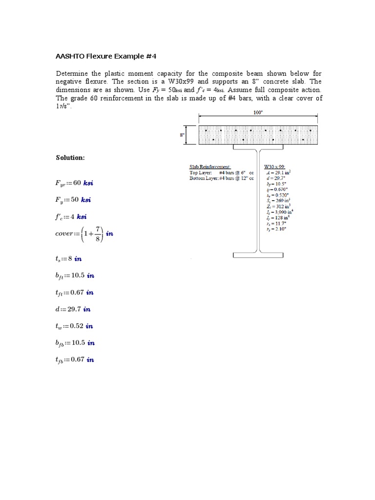 Plastic Moment Capacity For The Composite Beam PDF