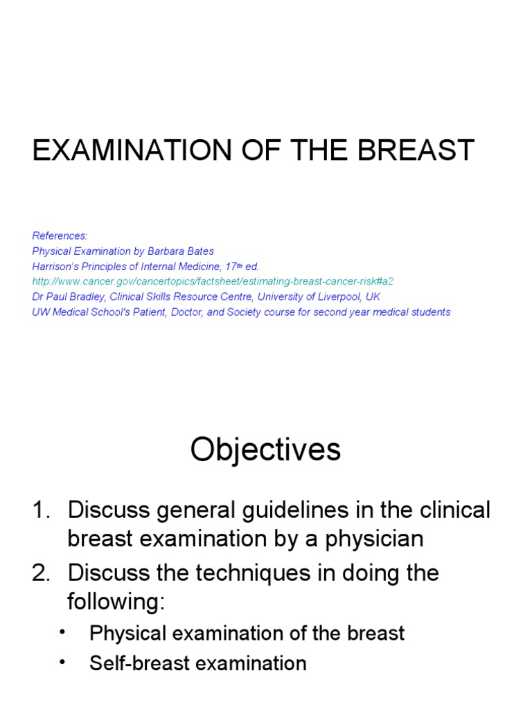 literature review on breast examination