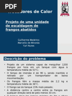 Projeto de unidade de escaldagem