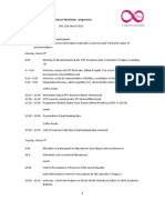 Agenda of Modern Chemistry Workshop of My Science in ICT Prague