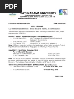 Sathyabama Practical Exam - Regular Courses
