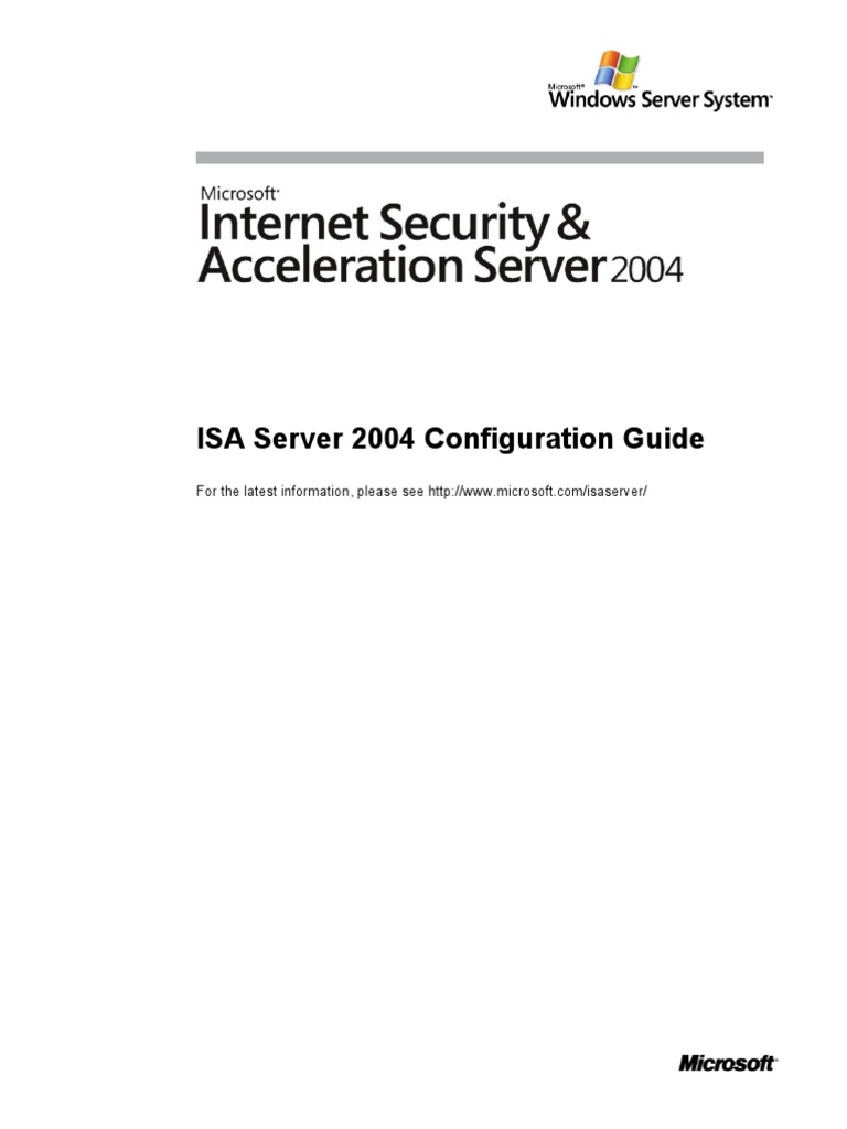 ISA 2004 Configuration Guide | PDF | Transport Layer Security ...