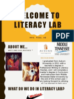 Welcome To Literacy Lab: Mrs. Pass, 6B