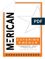 Mericana Catering Menu