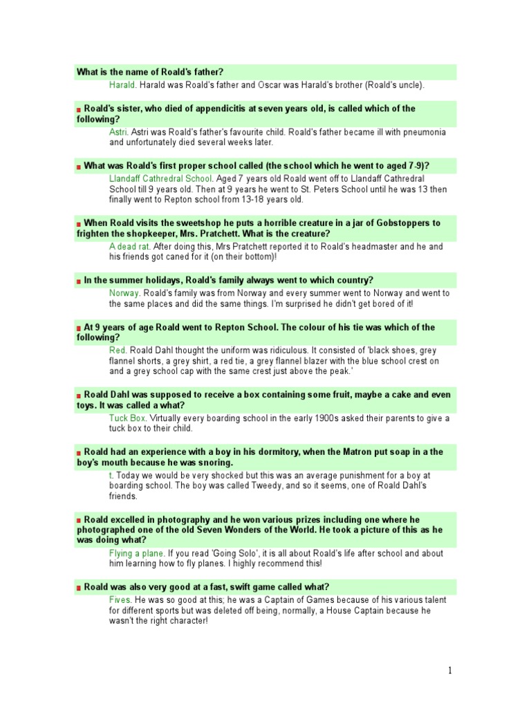 Questions and Answers About Boy PDF