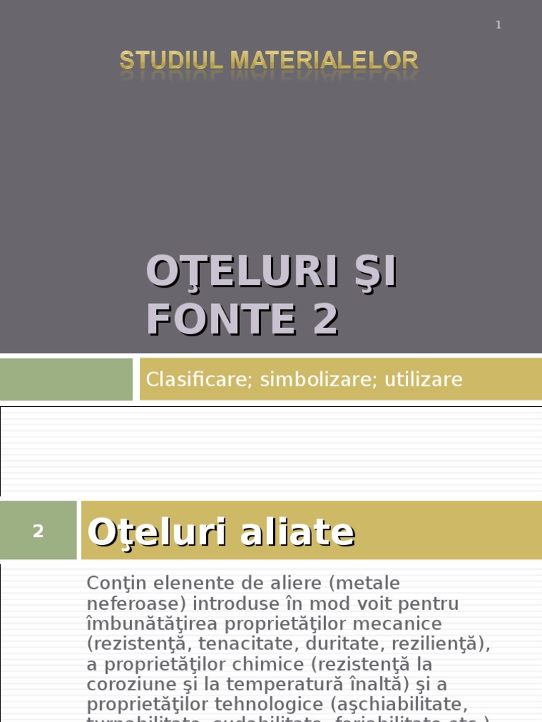 Oteluri Si Fonte Aliate | PDF