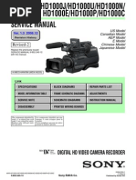 Sony+hvr-Hd1000 Service Manual