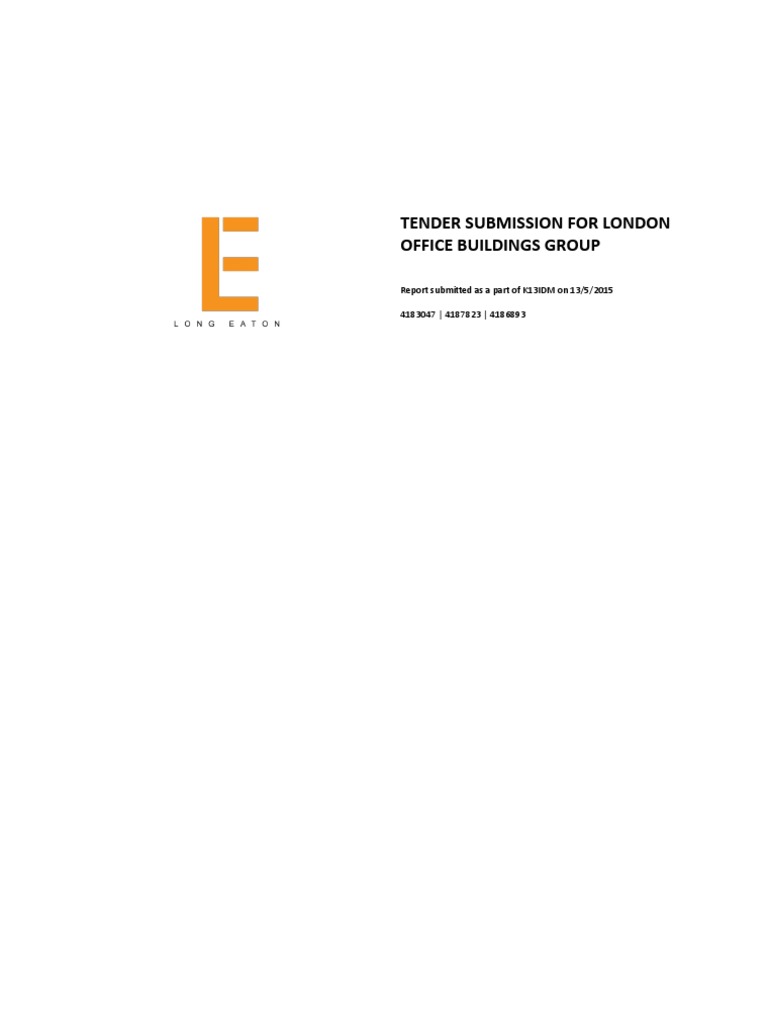 Long Eaton Tender Submission PDF Hvac Air Conditioning