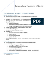 Chapter 2 the Personnel and Procedures of Special Education