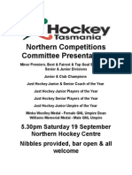 Northern Competitions Committee Presentations