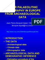 Upper Palaeolithic Demography in Europe From Archaeological Data