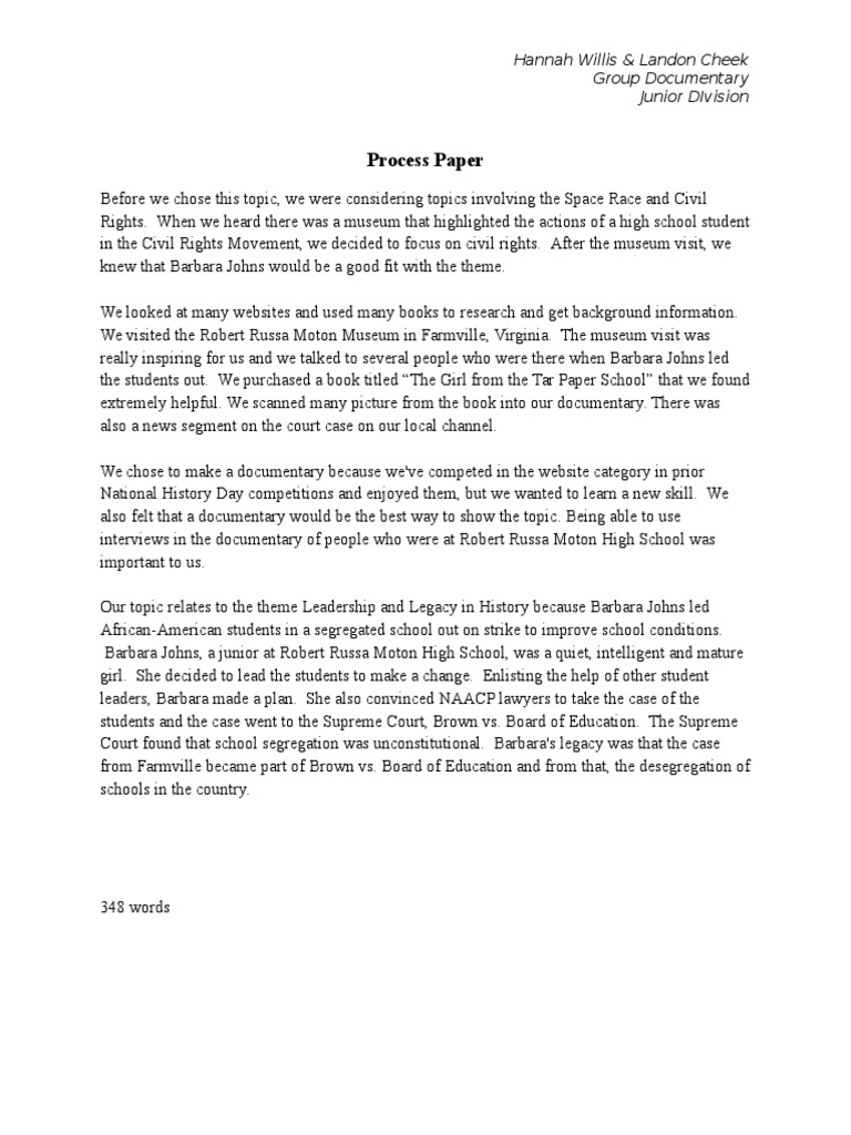 Process Paper | PDF | Social Science