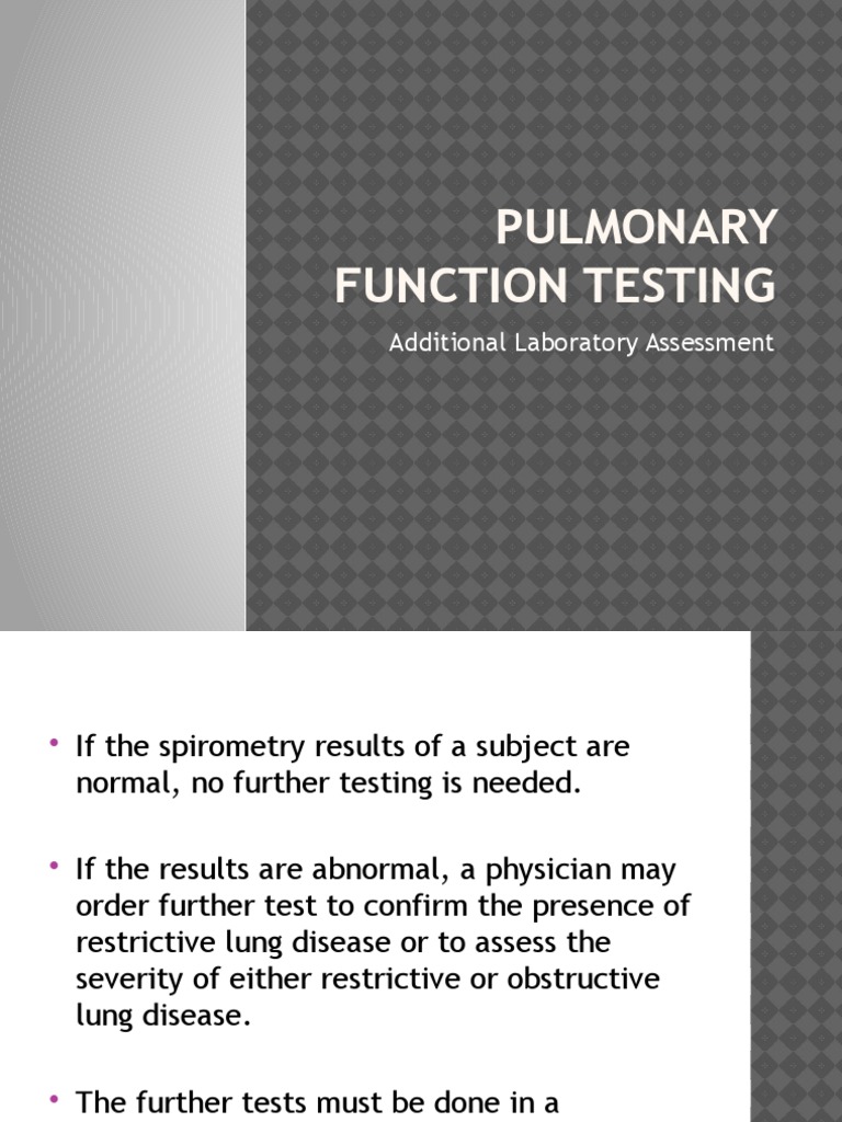 Pulmonary Function Testing | PDF | Respiration | Clinical Medicine