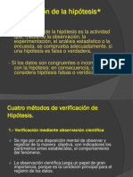 Verificacion de La Hipotesis