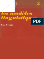 (Monographie de linguistique mathématique) I. I. Revzin-Les modèles linguistiques-Dunod (1968).pdf