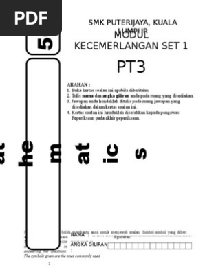Modul Cemerlang Set 1 Matematik Pt3 Pdf Geometri Geometri Dasar