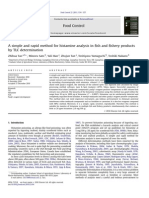 A simple and rapid method for histamine analysis infish andfishery products by TLC determination