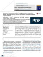 Removal of Ammonium-Nitrogen From Groundwater Using A Fully Passive Permeable Reactive Barrier With Oxygen-Releasing Compound and Clinoptilolite