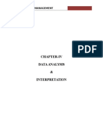 Chapter-Iv Data Analysis & Interpretation: Compensation Management