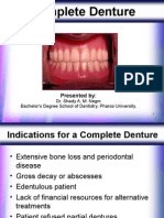 Complete Denture: Presented by