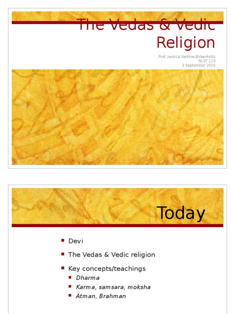 Lecture Three Vedic Religion | PDF | Devi | Vedas