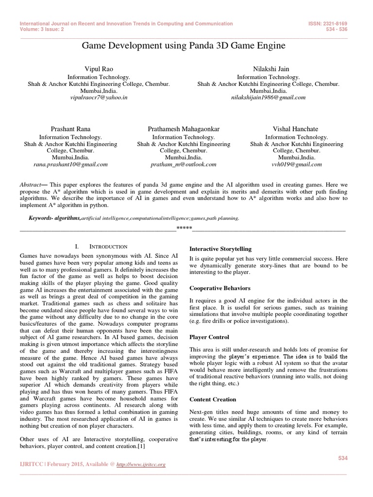 Game Development with Panda3D Engine | PDF | Areas Of Computer Science ...