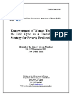 Empowerment of Women Throughout The Life Cycle As A Transformative Strategy For Poverty Eradication