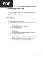 Database Operating Manual