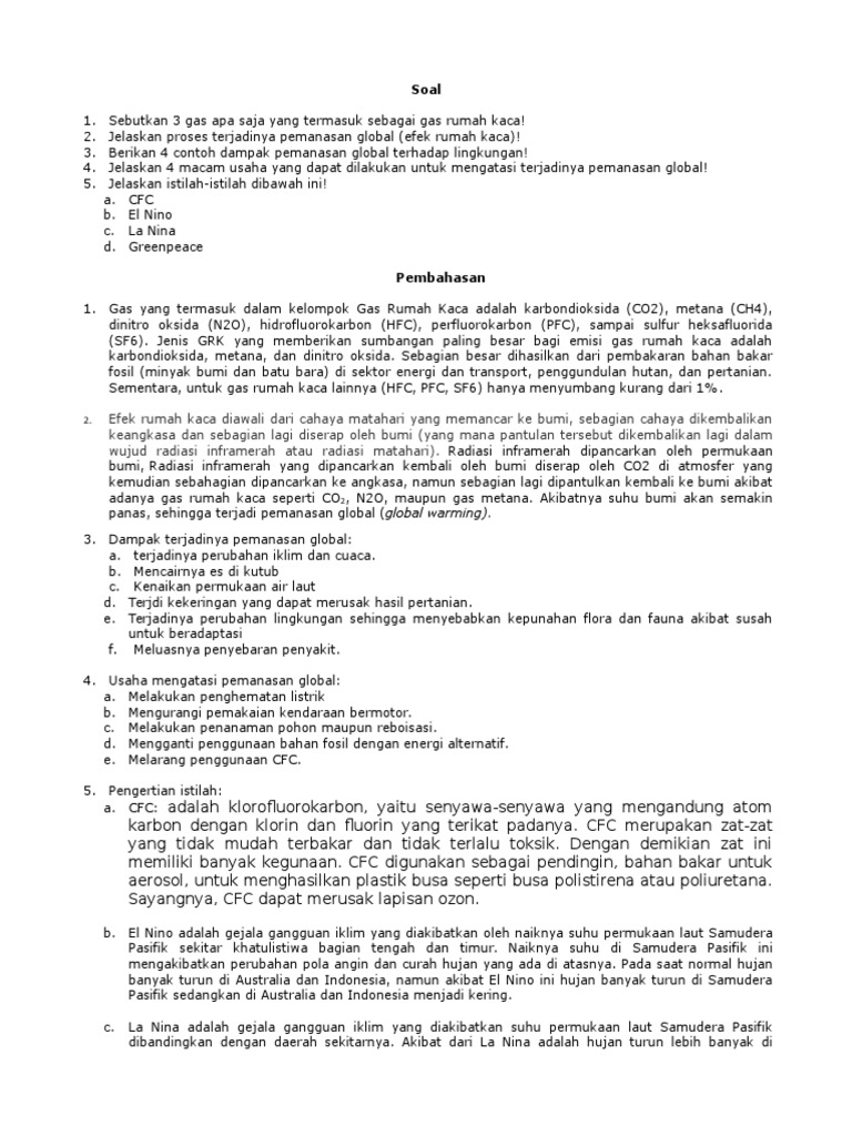 Contoh Paper Efek Rumah Kaca - Simak Gambar Berikut