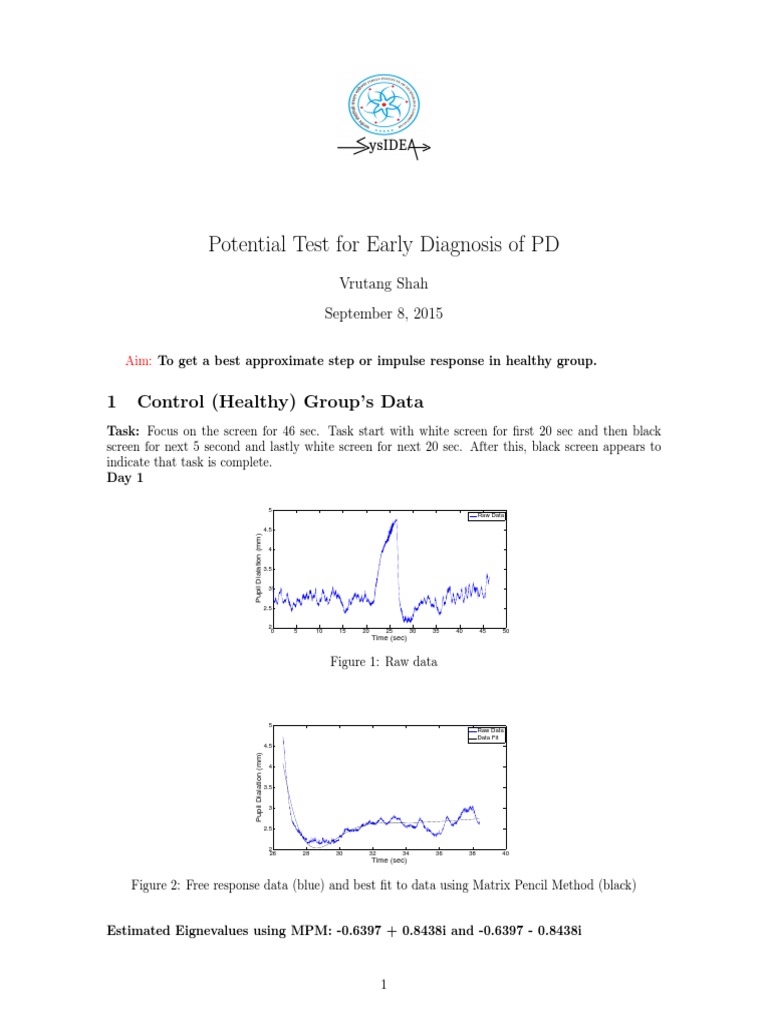 Early PD Diagnosis Test Results | PDF
