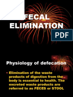 FECAL ELIMINATION PHYSIOLOGY