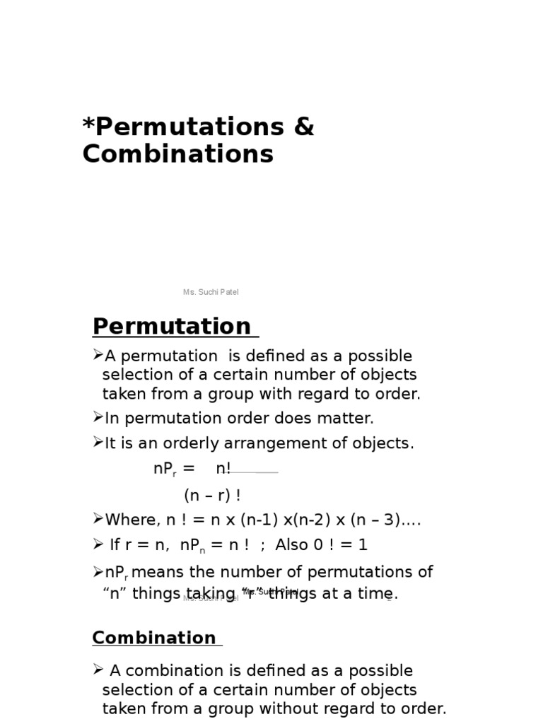 Understanding Permutations and Combinations | PDF | Permutation | Leisure